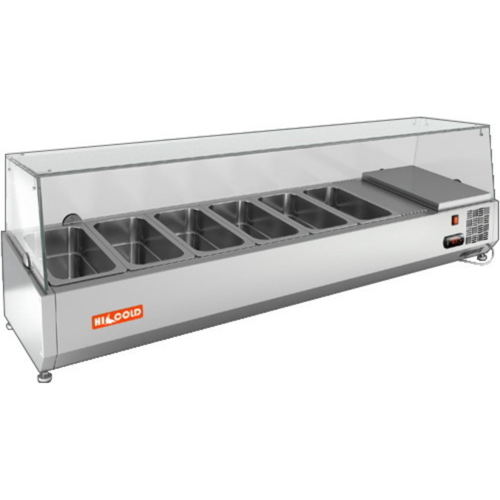 Витрина холодильная для ингредиентов HICOLD VRTG 1425 к PZ4 (1/3)