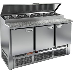 Стол холодильный для пиццы HiCold PZE1-111GN (1/3) камень