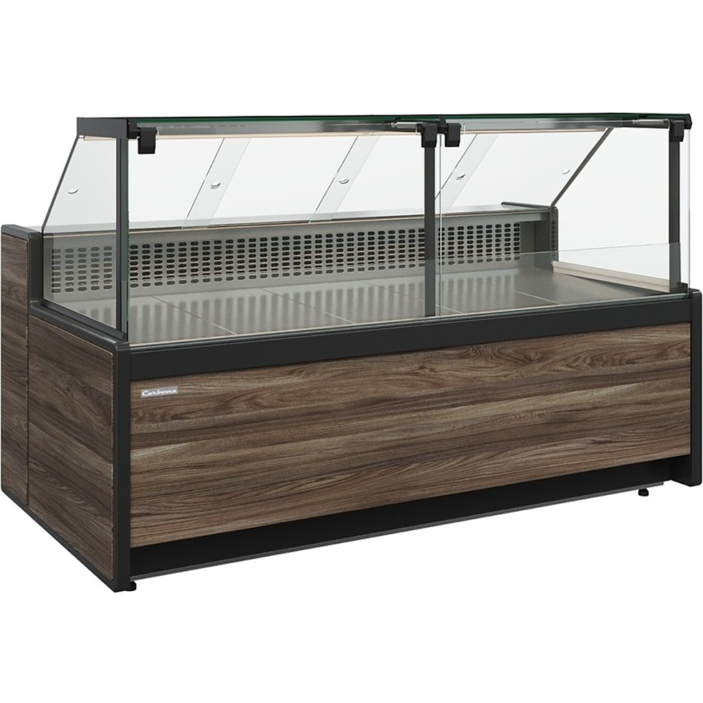 Витрина холодильная Carboma GC111 SP 2,0-1 (1008 Темный дуб) (без боковин)