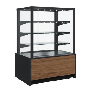 Витрина кондитерская Carboma KC70 VM 0,6-1 LIGHT Паттерн (0108 Темный дуб)