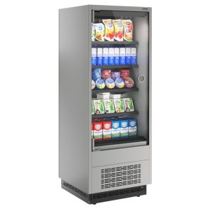 Горка холодильная Carboma FC20-07 VM 0,6-1 0030 LIGHT фронт Х0 (версия 2,0) (9006-9005) (бок металл с зеркалом)