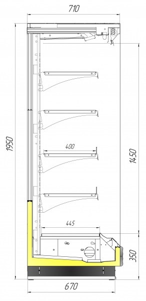 Горка холодильная Север МАНГО-Slim 1950/710 ВХС-1250 - Изображение 7