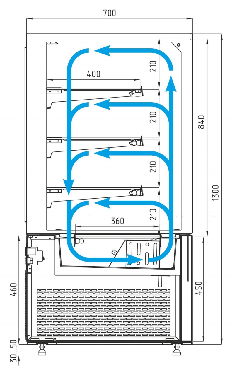 Витрина кондитерская KC71-130 VV 1,2-1 BUILT-IN - Изображение 4