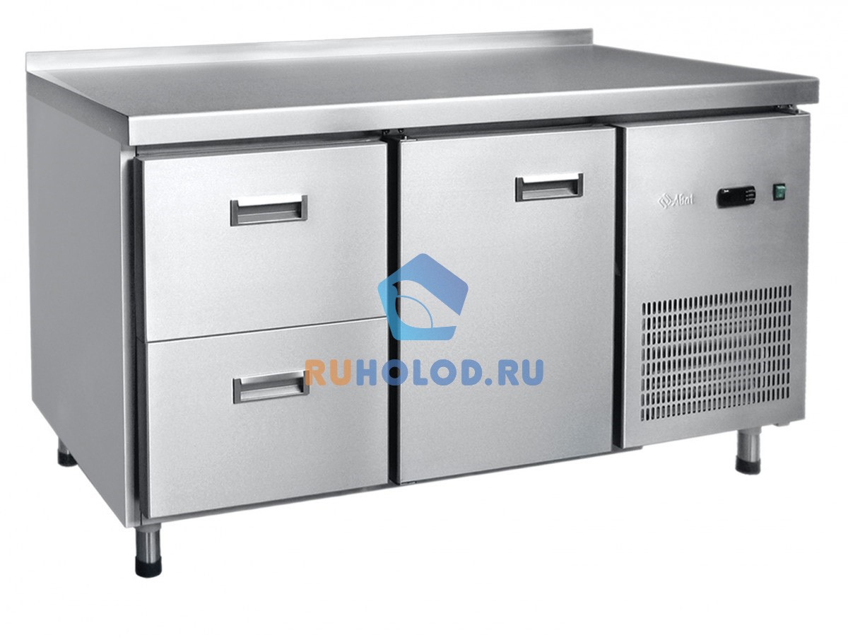 Стол холодильный Abat СХС-70-01 с бортом (ящики 1/2, дверь)