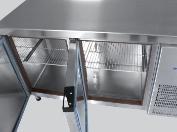 Стол холодильный Abat СХС-60-01-СО (охлаждаемая столешница) с бортом (ящики 1/2, дверь) - Изображение 2