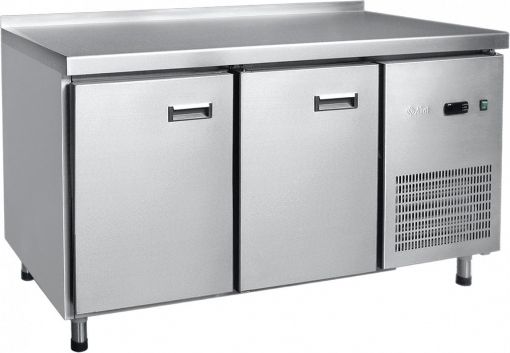 Стол холодильный Abat СХС-70-01-СО (охлаждаемая столешница) с бортом (дверь-стекло, дверь-стекло)