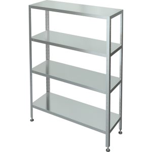 Стеллаж с 4-я сплошными полками МХМ С-4-0,5/0,9/1,8 (нержавейка) 