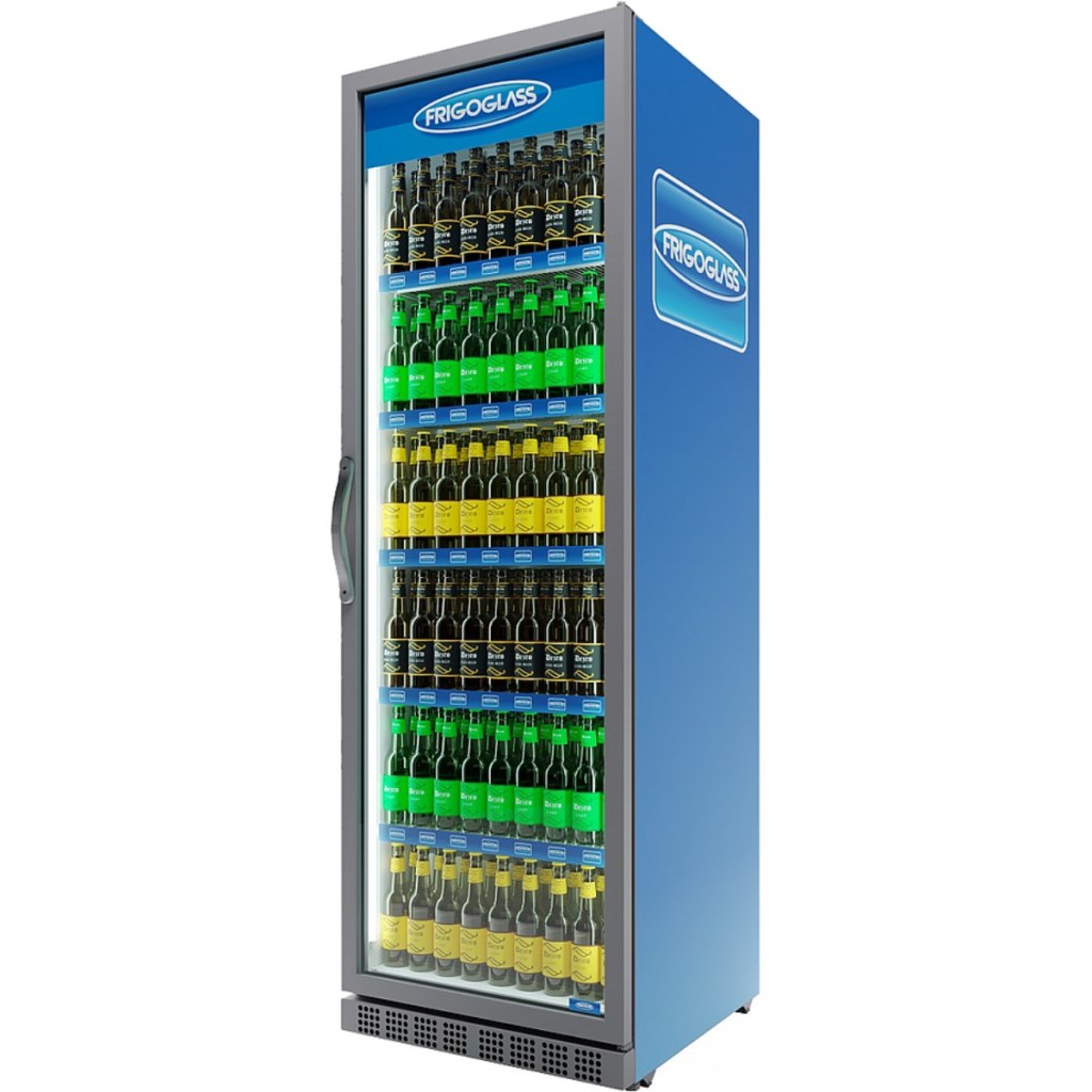 Шкаф холодильный Frigoglass Max 700 (R290) (сер.корпус,бел.кабинет,сер.рамка дв.,2Led,6полок,6ЦД)