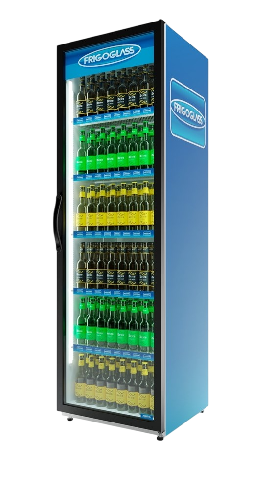 Шкаф холодильный Frigoglass Plus 600 (R290) (сер.корпус,бел.кабинет,сер.рамка дв.,2Led,6полок,6ЦД)