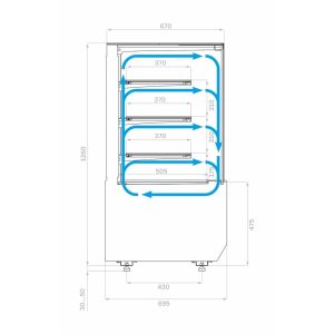Витрина кондитерская Carboma KC70 VV 1,3-1 Standard (версия 2.0) (9005-0109) - Изображение 3