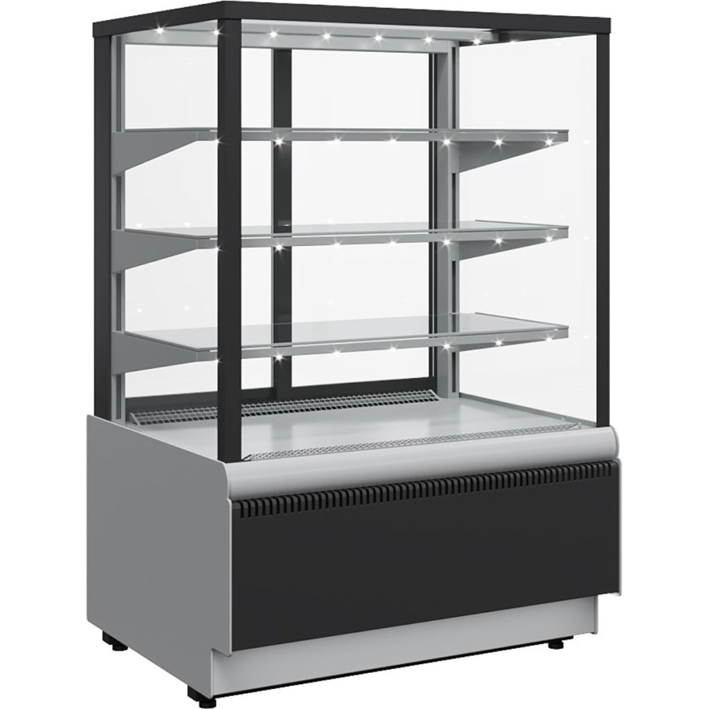 Витрина кондитерская Carboma KC70 VV 1,3-1 Standard (ВХСв-1,3д Carboma Cube Люкс Техно) (9006-9005)
