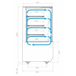 Витрина кондитерская Carboma KC70 VM 0,9-1 Light (версия 2.0) (9005-0109) - Изображение 2