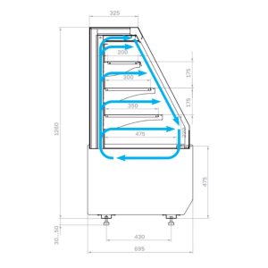 Витрина кондитерская Carboma KC70 VM 1,3-2 Standart открытая, горка (версия 2.0) (9005-0109) - Изображение 2